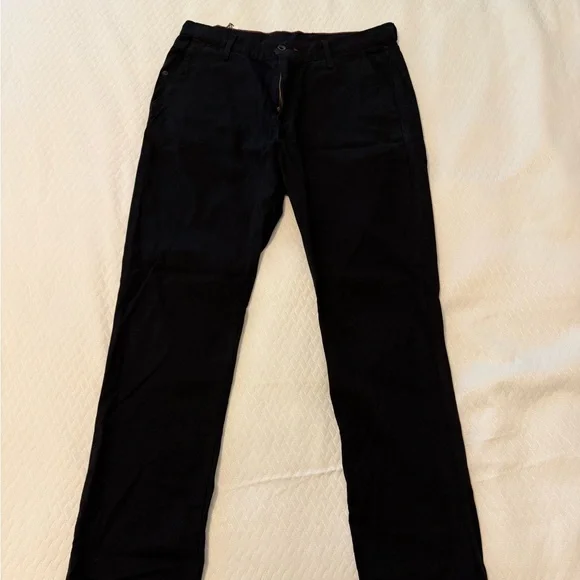 Raleigh Denim Jones Canvas Trouser Black Chino Size 32x34